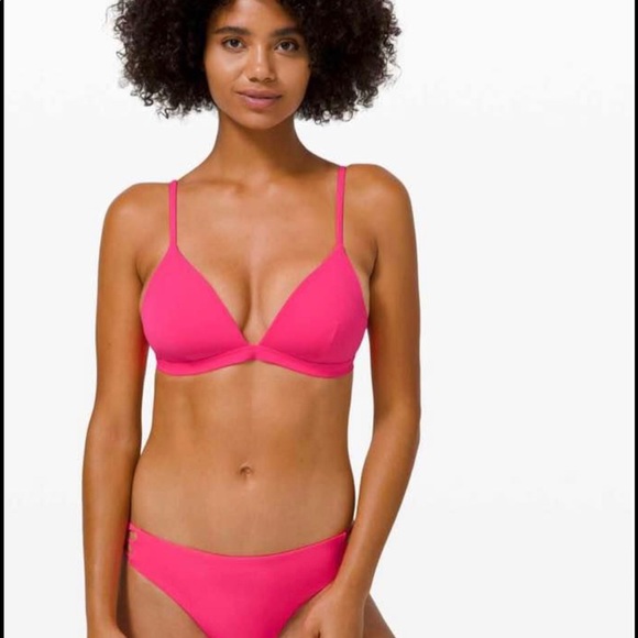 NWT - Lululemon Deep Sea Swim Top and Bottom - Size 6 - Pink Set + Black Top - Picture 1 of 9